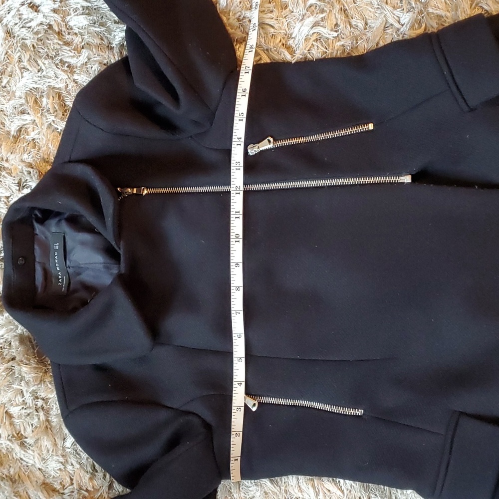 ZARA WOMAN black coat - Picture 7 of 11